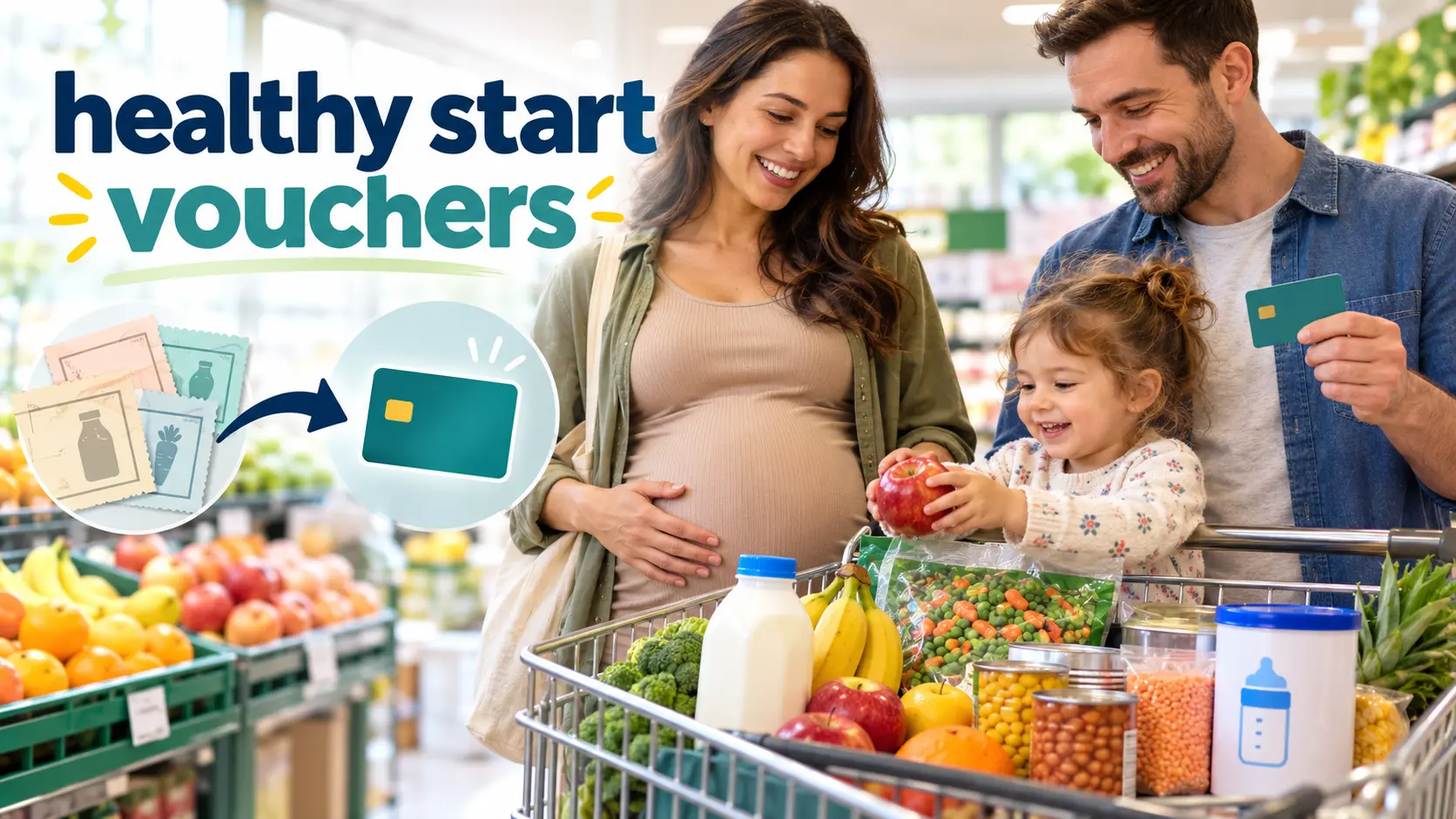Healthy Start vouchers replaced by a prepaid card for healthy family food shopping