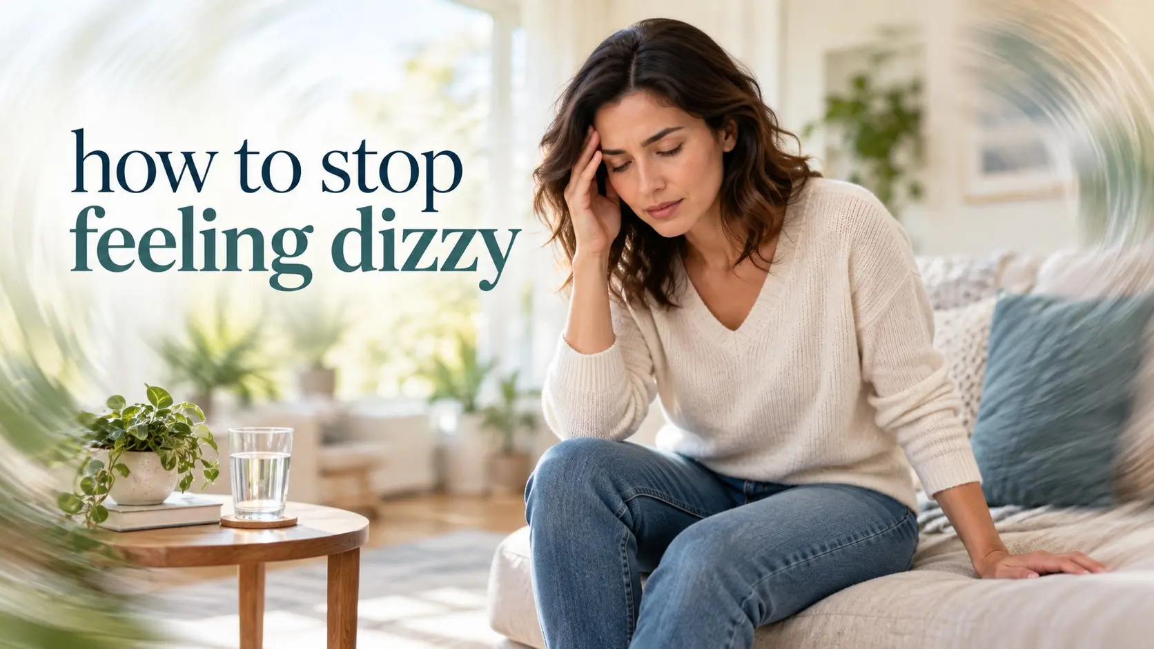 how to stop feeling dizzy with safe sitting, hydration, and slow movement