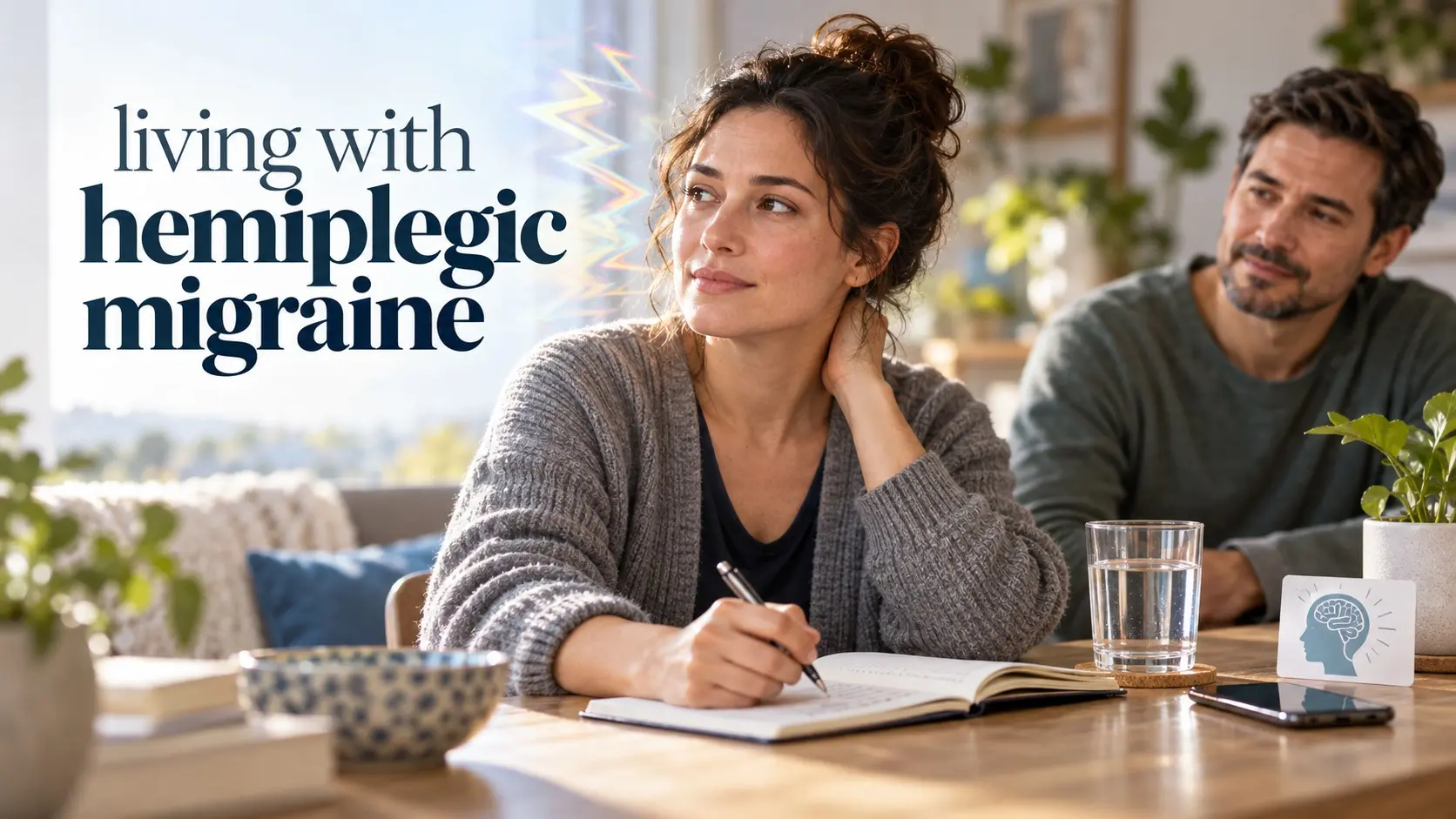 living with hemiplegic migraine using a symptom diary and safety plan at home