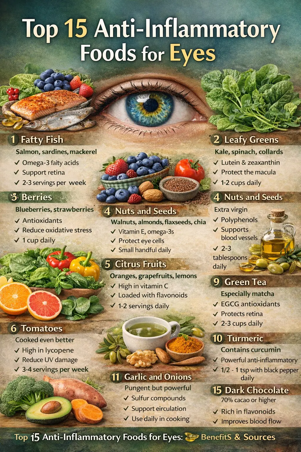 Top 15 Anti-Inflammatory Foods for Eyes