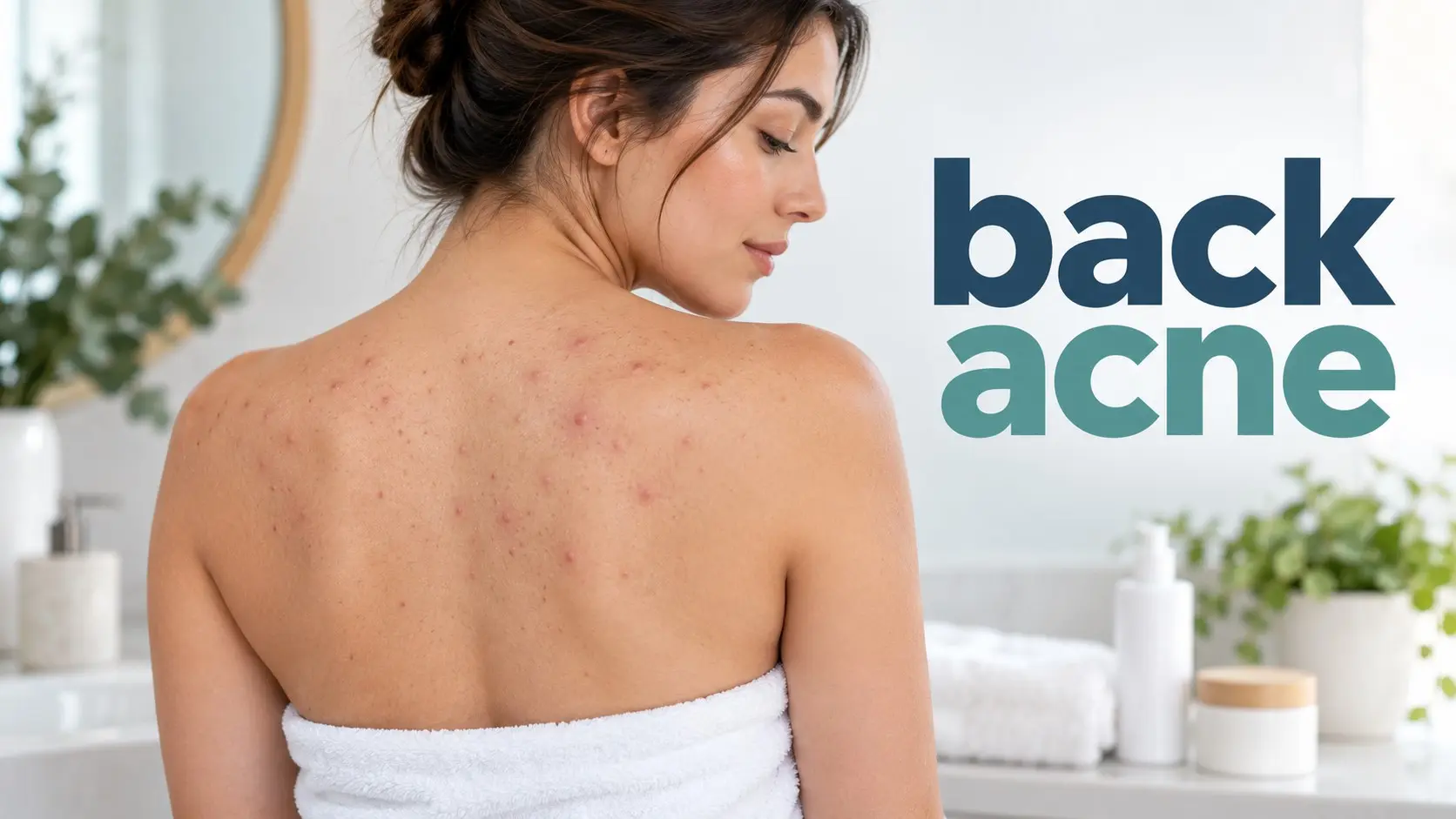 Back acne with mild upper back breakouts, gentle cleansing, acne treatment and reduced workout friction